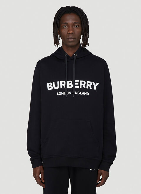 Burberry Logo Hooded Sweatshirt Black bur0347018