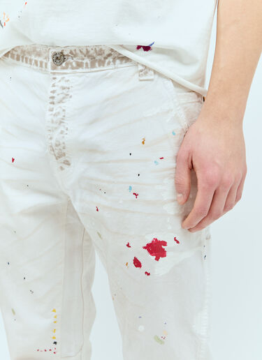 Gallery Dept. Painted Carpenter Flared Jeans White gdp0153044