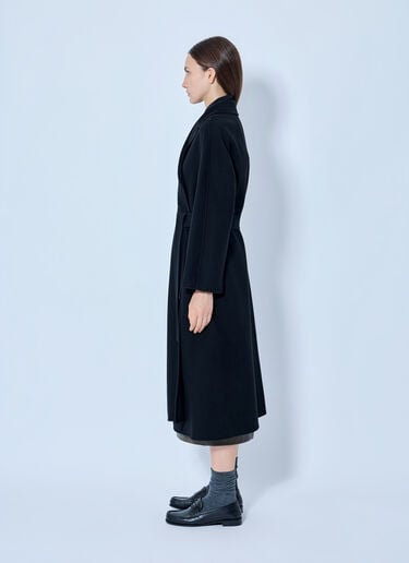 Max Mara Belted Wool Coat Black max0265221