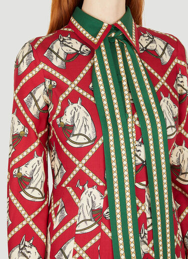 Gucci Equestrian Dress Red guc0251043