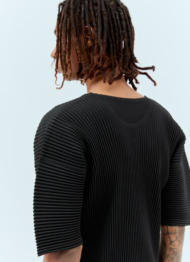 Homme Plissé Issey Miyake Pleated T-Shirt Black hmp0156014
