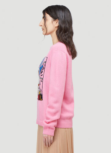 Gucci Disney x Gucci Donal Duck Knit Sweatshirt Pink guc0243023
