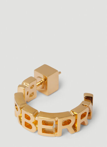 Burberry Logo Hoop Earrings Gold bur0251123