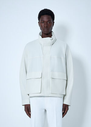 Lemaire High-Collar Utility Jacket White lem0164002