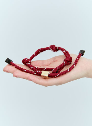 Miu Miu Cord And Nylon Bracelet Red miu0256052