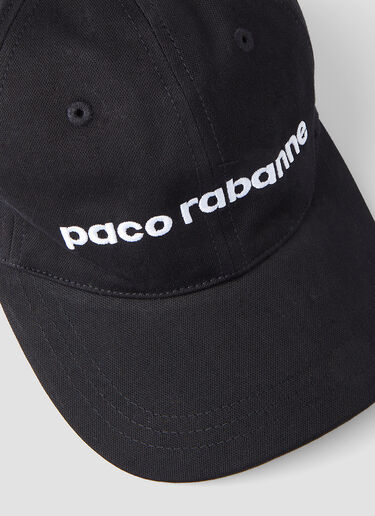Rabanne Logo Embroidered Baseball Cap Black pac0248001