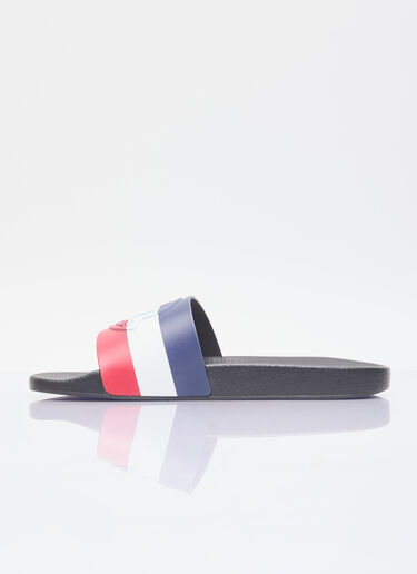 Moncler Basile Logo Print Slides Black mon0156031