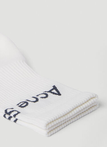 Acne Studios Logo 嵌花袜子 白色 acn0350001