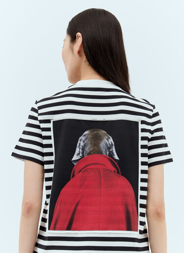 Max Mara Striped Dog T-Shirt White max0257024
