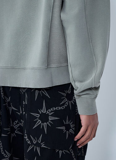 Brain Dead Graphic Motif Hooded Sweatshirt Olive bra0162005