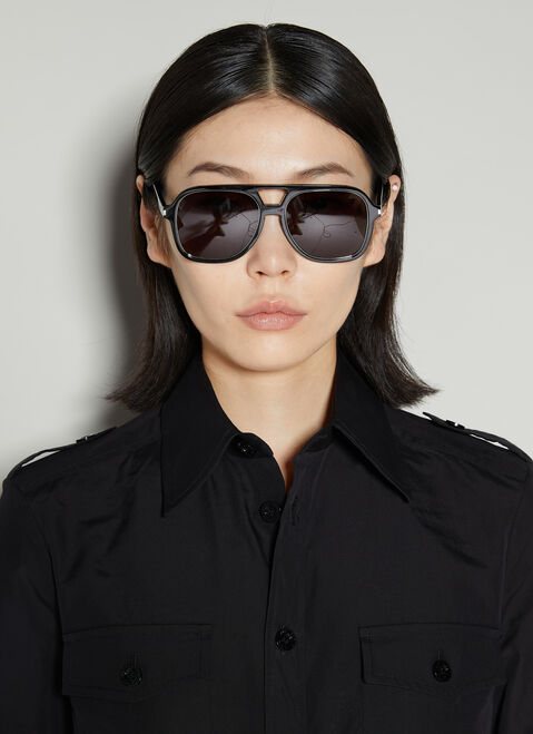 Saint Laurent SL 602 Rim Sunglasses Black yss0253001