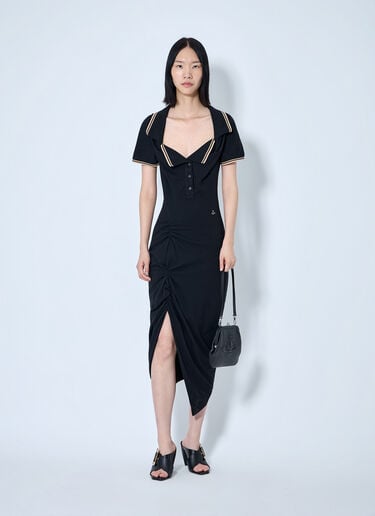 LN-CC® - Vivienne Westwood: Long Monday Pulling Dress - Black Vivienne Westwood Long Monday Pulling Dress Black vvw0265015