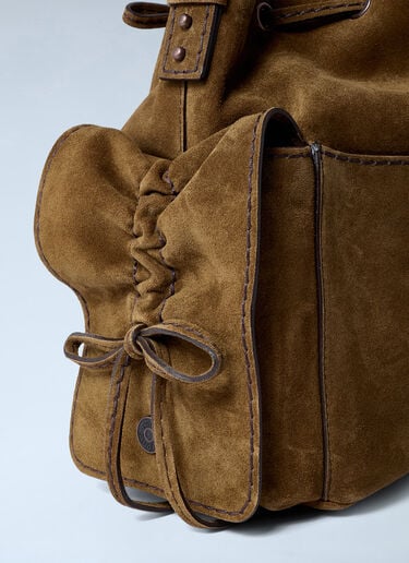 麂皮多口袋桶包 Acne Studios 麂皮多口袋桶包 棕色 acn0262004