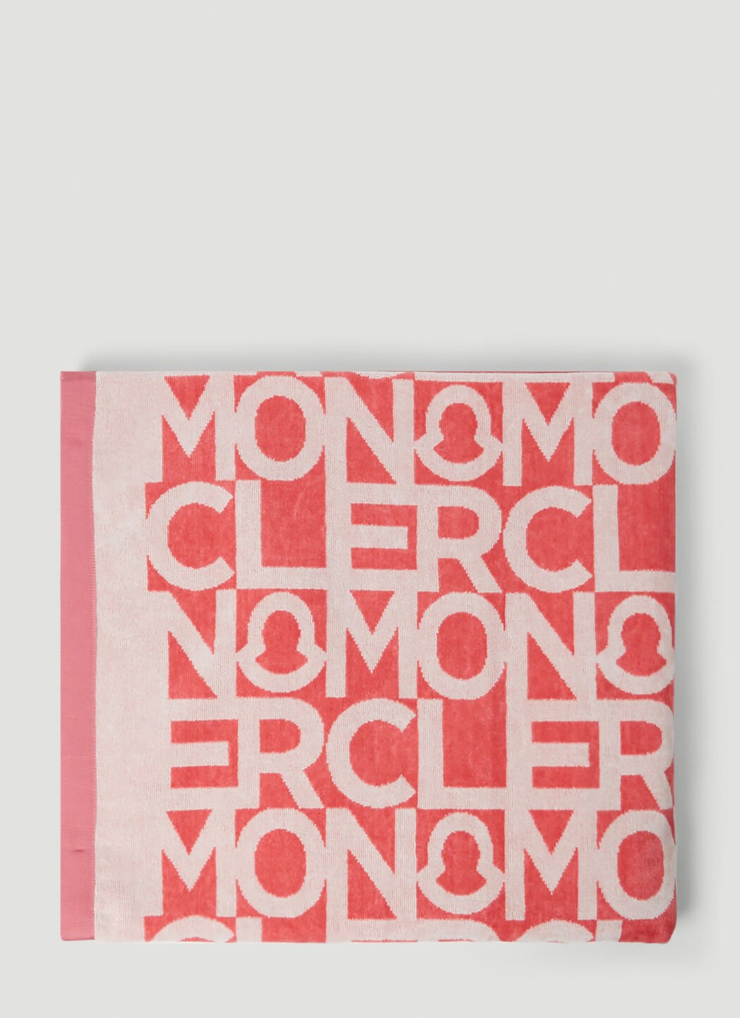 Moncler Logo Print Beach Towel Red mon0252029