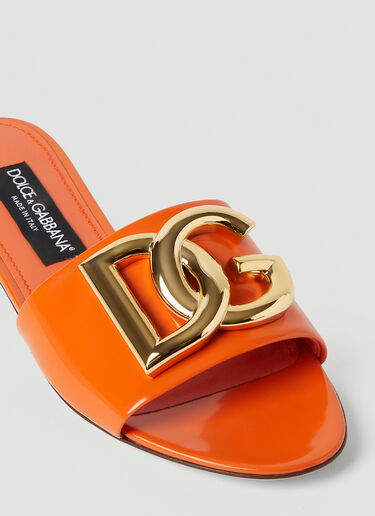 Dolce & Gabbana Logo Plaque Sandals Orange dol0249059