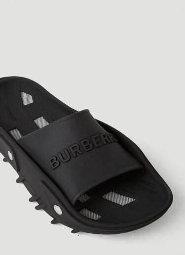 Burberry Bucklow Rubber Slides Black bur0149073
