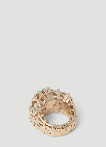 Burberry Check Cage Ring Gold bur0253082