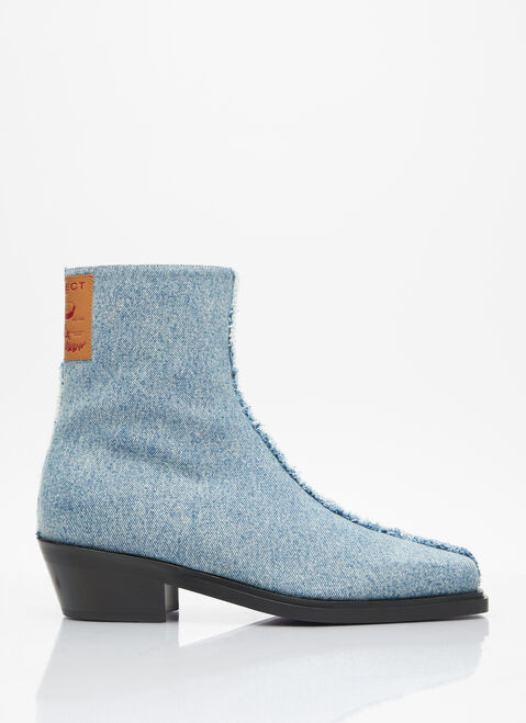 Y/Project Denim Ankle Boots Grey ypr0153001
