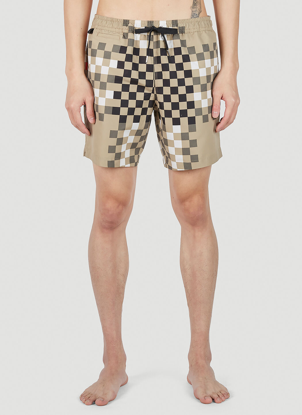 Vivienne Westwood Martin Pixel Check Swim Shorts Green vvw0152005