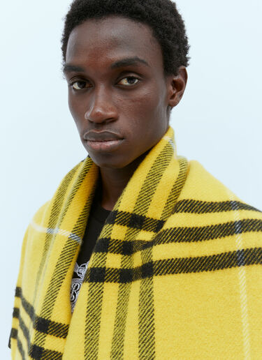 Burberry Check Wool Cashmere Scarf Yellow bur0354003