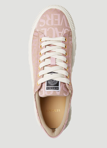 Versace Logo Motif Sneakers in Pink | LN-CC®