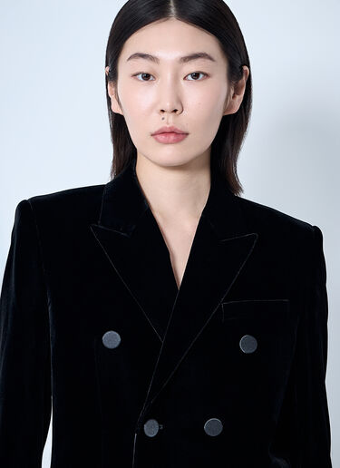 Saint Laurent Velvet Blazer Black sla0259005