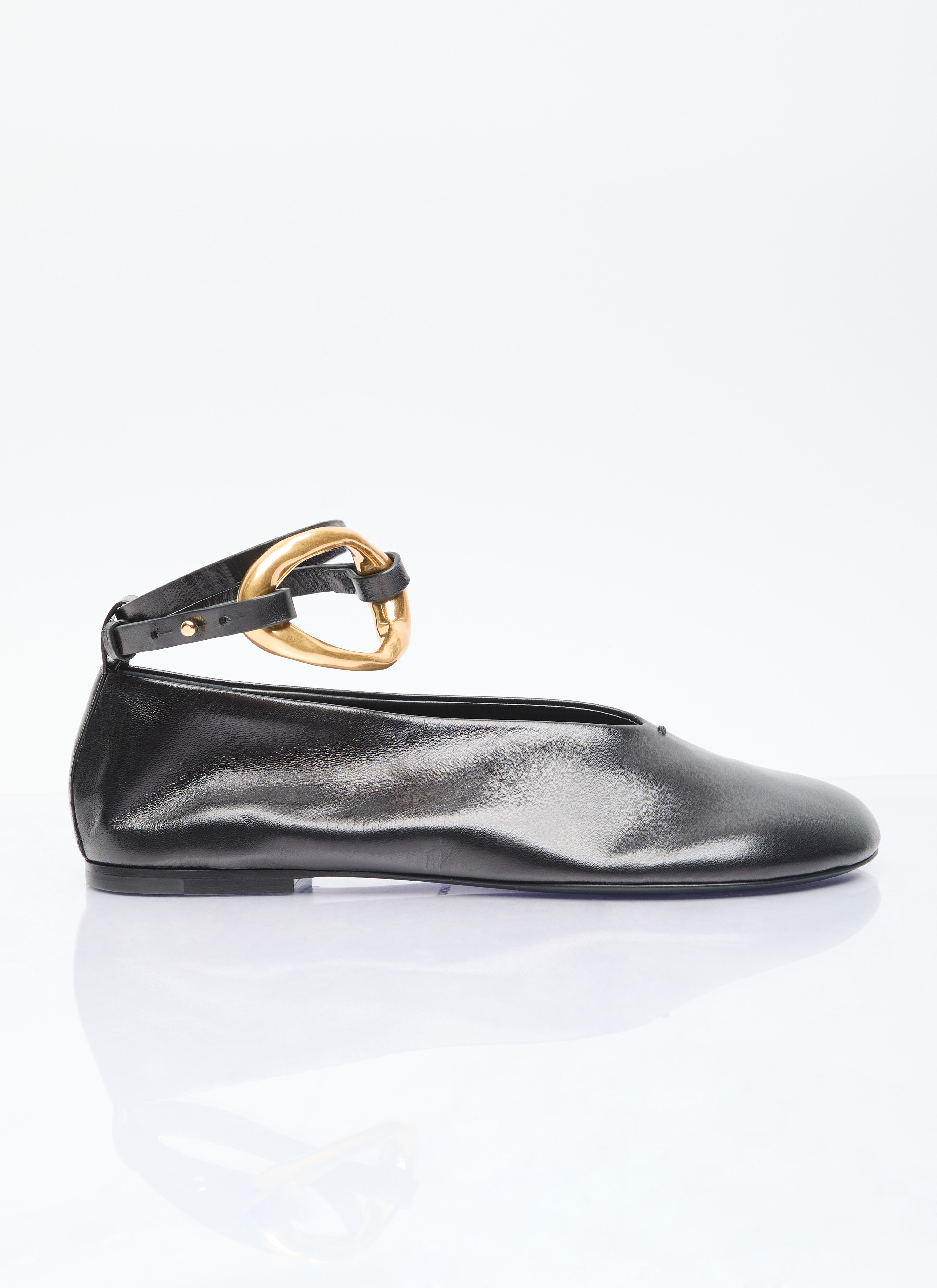 Gucci Leather Ballerina Flats Black guc0255061