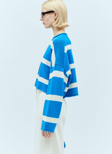 JW Anderson Cropped Anchor Sweater Blue jwa0255012