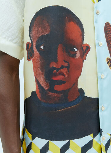 Wales Bonner Birdsong 桑蚕丝衬衫 乳白色 wbn0154011