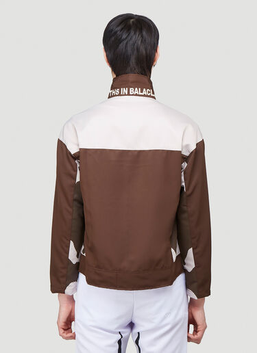 Youths in Balaclava Embroidered Logo Jacket Brown yib0140012