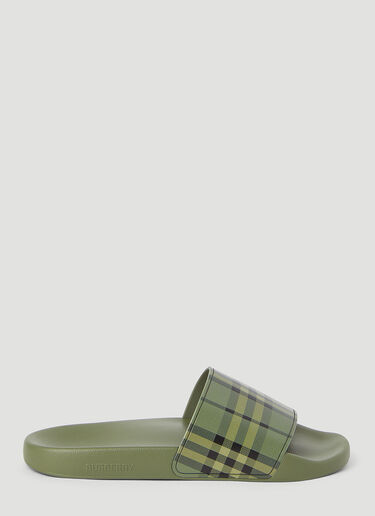 Burberry Vintage Check Slides Green bur0145077