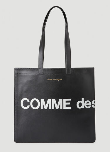 Logo Tote Bag Comme des Garçons Wallet Logo Tote Bag Black cdw0346016