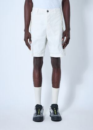 Stone Island Cotton-Blend Shorts Beige sto0160067