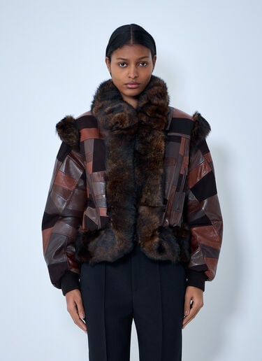 Patchwork Leather Jacket Chloé Patchwork Leather Jacket Brown chl0262006