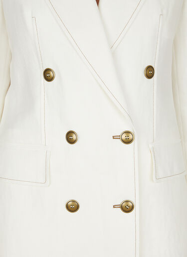 Max Mara Verace Double Breasted Blazer White max0252021