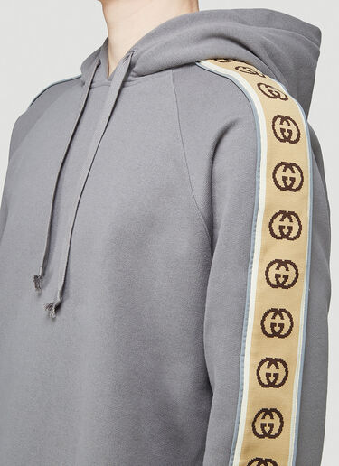 Gucci Logo Hooded Sweatshirt Grey guc0143025