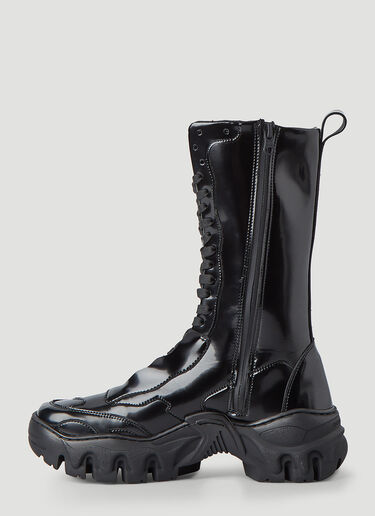 Rombaut Patent Combat Boots Black rmb0246006
