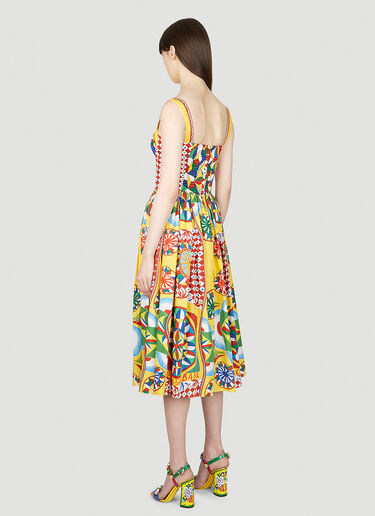 Dolce & Gabbana Carretto Print Bustier Dress Multicolour dol0253005