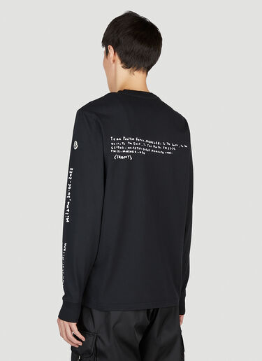 7 Moncler Fragment Graphic Print Long Sleeve T-Shirt Black mfr0154007