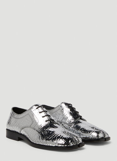 Maison Margiela Metallic Tabi Derby Shoes Silver mla0249011