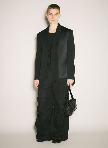 MM6 Maison Margiela Inside-Out Single-Breasted Blazer Black mmm0157003