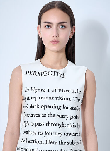 JW Anderson Text Print Satin Top Ivory jwa0260002