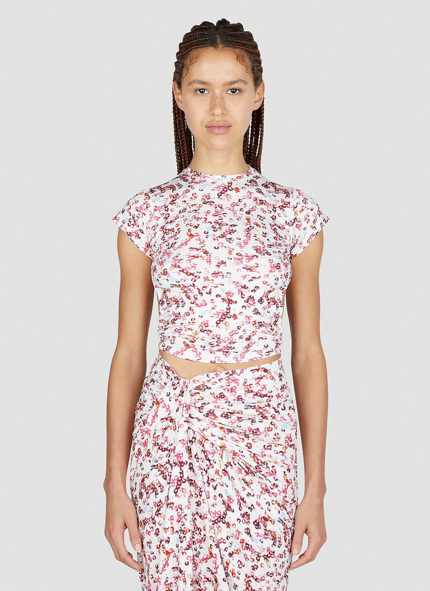 Isabel Marant Étoile Marant Etoile Juvia Printed Top In White
