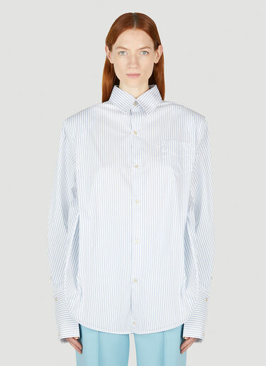 Ninamounah Striped Round Shirt Blue nmo0352002