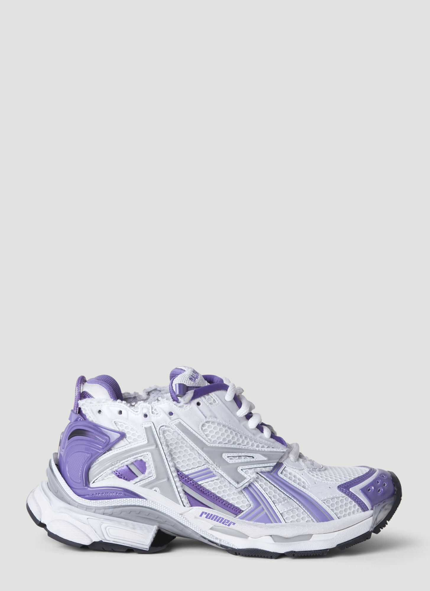 Balenciaga Runner Nylon And Mesh Sneakers In Purple