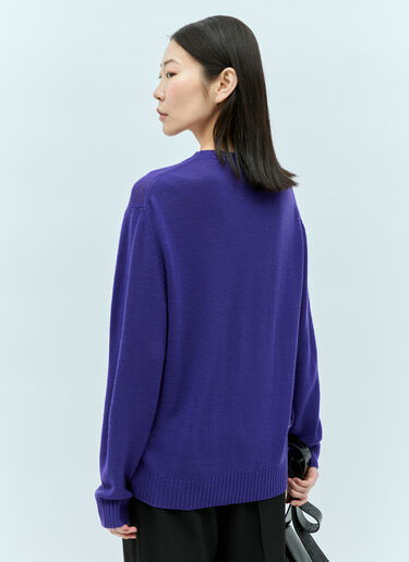 Jil Sander+ 圆领羊毛针织衫 紫色 jsp0255011