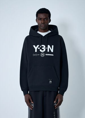 Y-3 X NBHD Logo Motif Hooded Sweatshirt Black ynb0162012