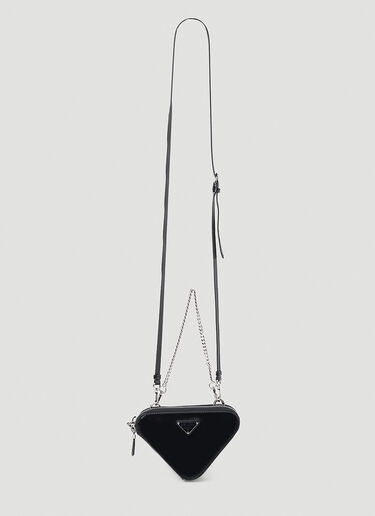 Prada Contenitori Mini Chain Wallet Black pra0252065