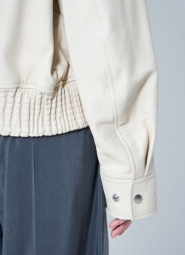 Lemaire Leather Blouson Cream lem0260011