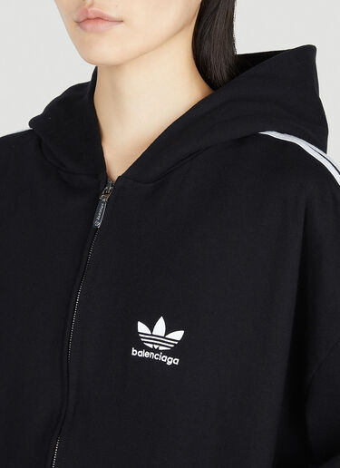 Balenciaga x adidas Logo Zip Hooded Sweatshirt Black axb0251012